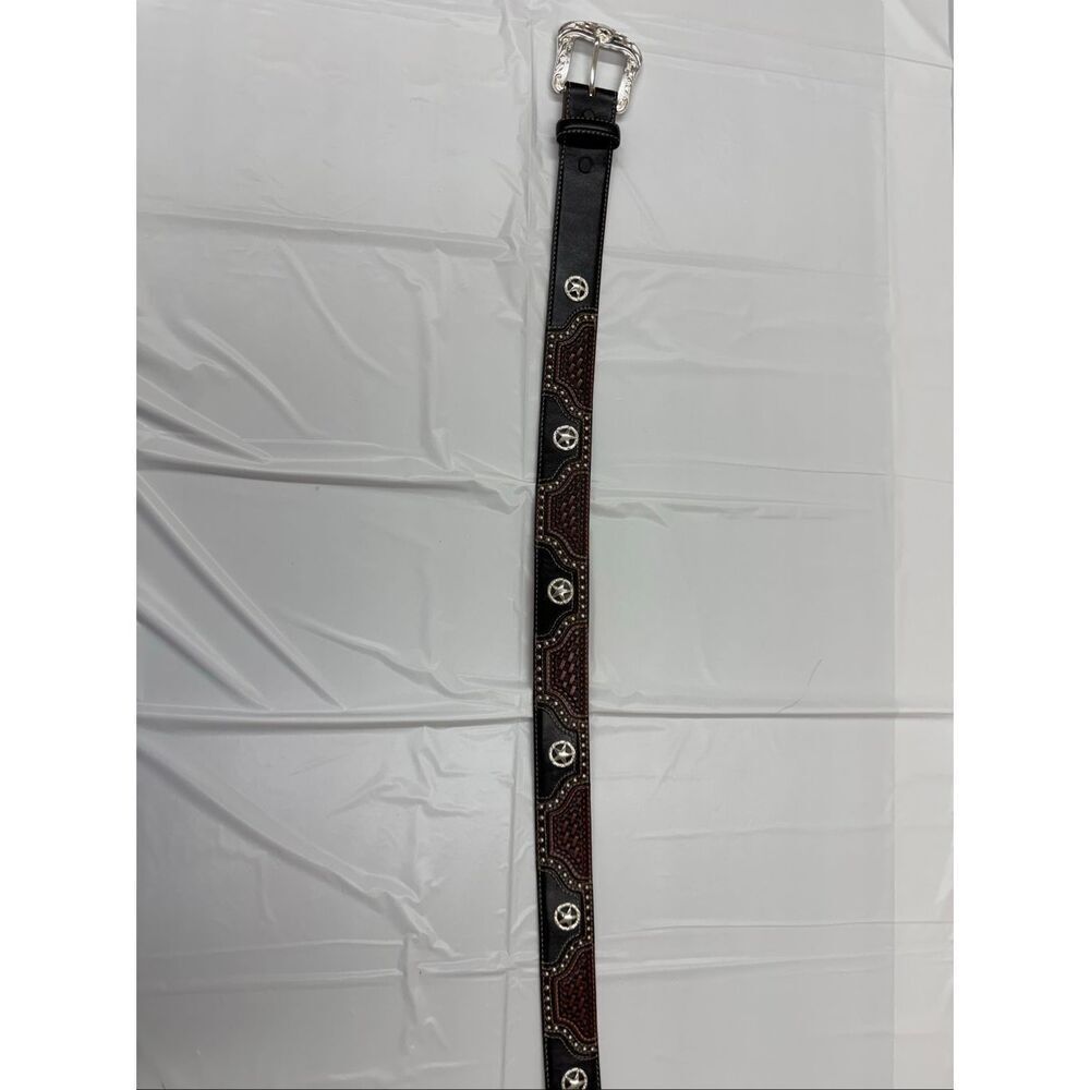 Justin Boots Brown Belt with Buckle Size 32